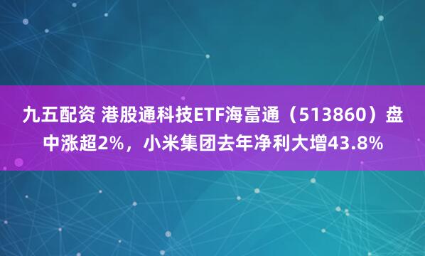 九五配资 港股通科技ETF海富通（513860）盘中涨超2%，小米集团去年净利大增43.8%